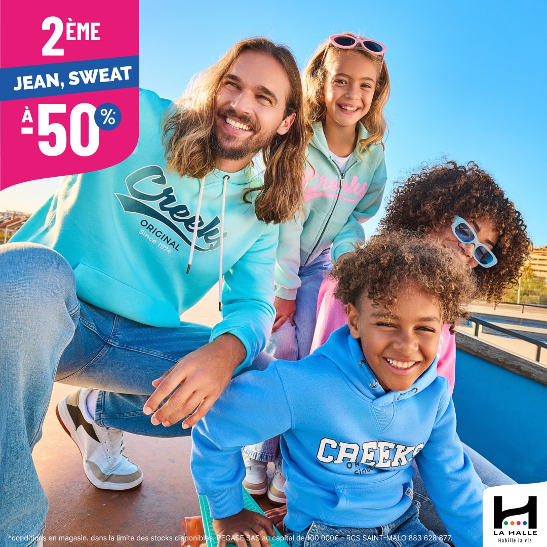 Le Parc du Luc - Casu'Hall : Le 2ème jean ou sweat à -50% - 1080x1080 oa - 1