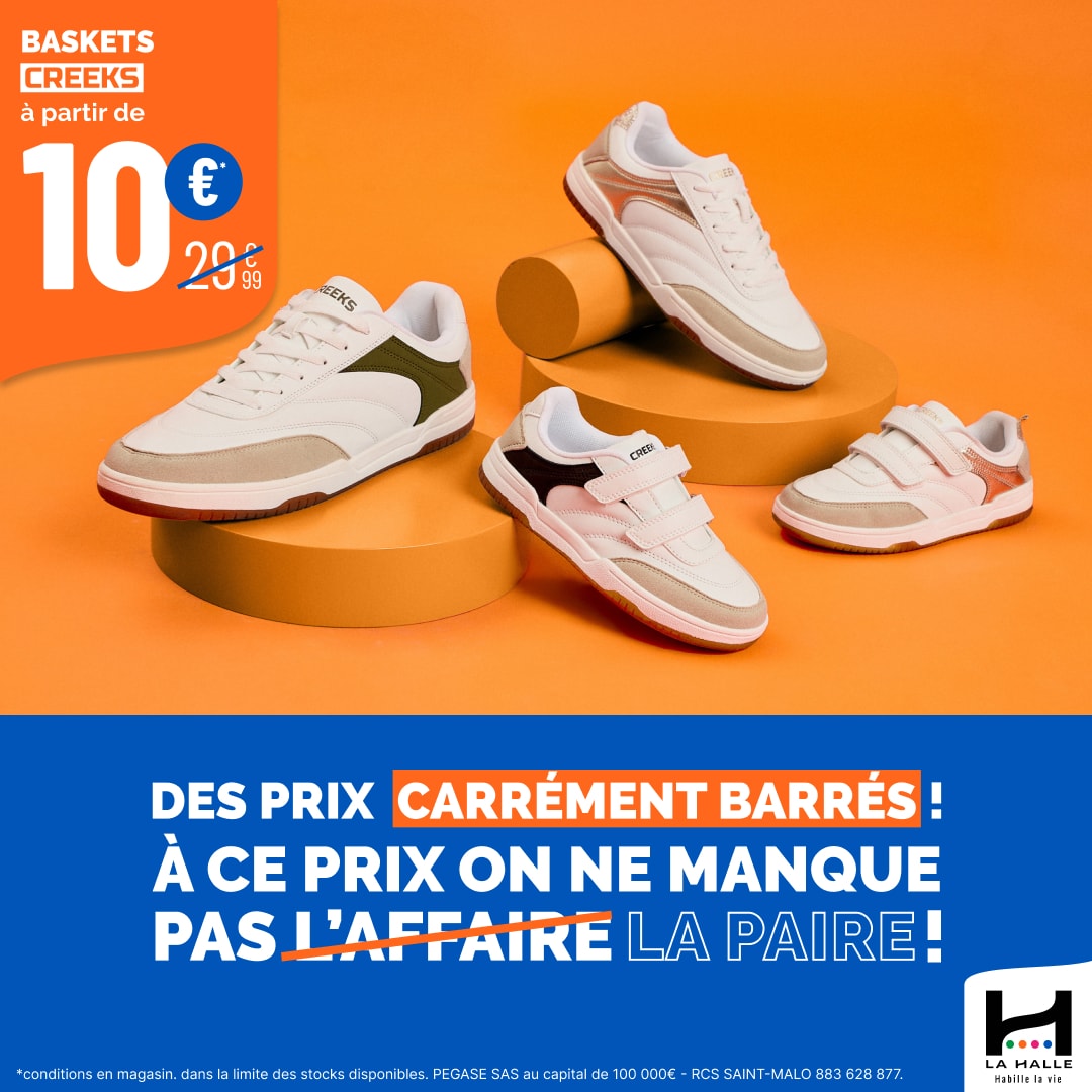 Le Parc du Luc - Nos baskets CREEKS à des prix carrément barrés - 1080x1080 oa 1 - 2 Le Parc du Luc - Nos baskets CREEKS à des prix carrément barrés - 1080x1080 oa 1 - 1