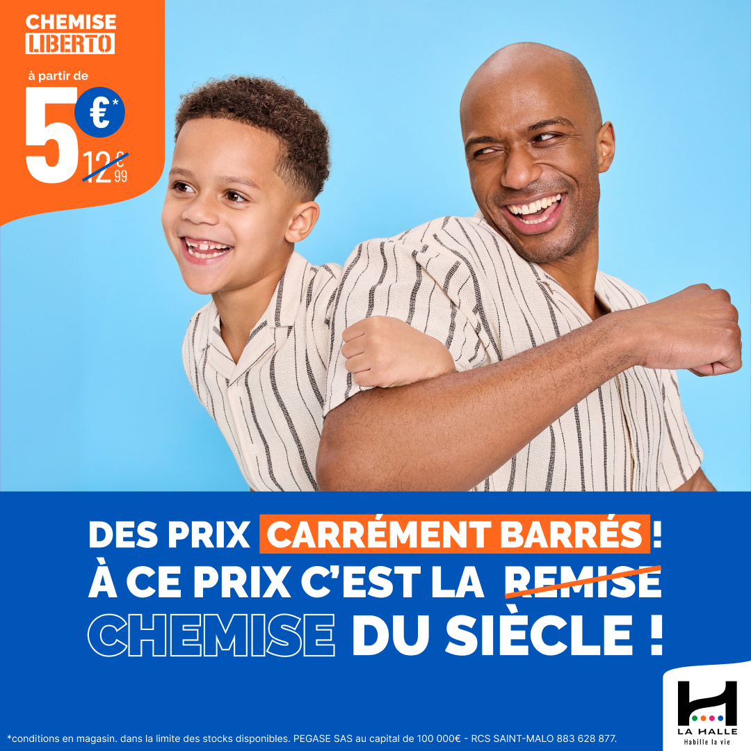 Le Parc du Luc - Prix carrément barrés à la Halle ! - pcb chemise 1080x1080 1 - 1